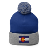 CO Flag Pom Pom Beanie